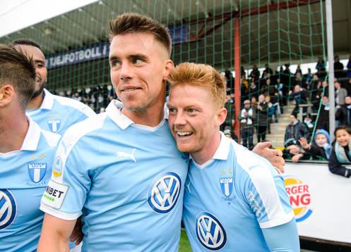 Jonas Knudsen och Anders Christiansen jublar