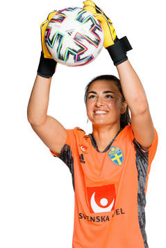 Goalkeeper Zecira Musovic poses for a portrait