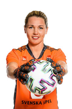 Goalkeeper Jennifer Falk poses for a portrait