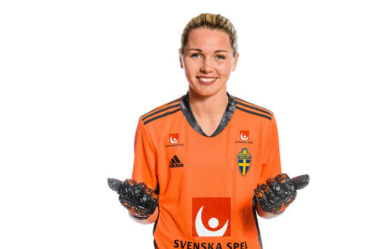Goalkeeper Jennifer Falk poses for a portrait