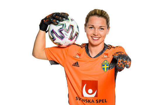 Goalkeeper Jennifer Falk poses for a portrait