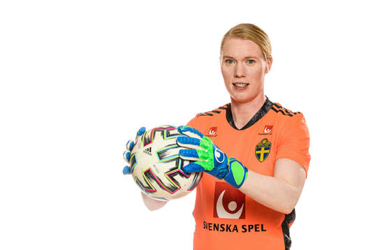 Goalkeeper Hedvig Lindahl poses for a portrait