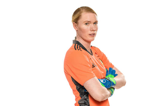 Goalkeeper Hedvig Lindahl poses for a portrait