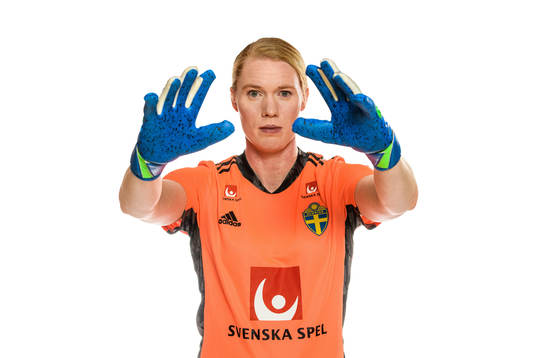 Goalkeeper Hedvig Lindahl poses for a portrait
