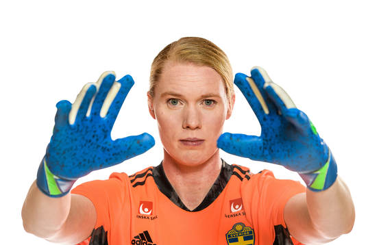 Goalkeeper Hedvig Lindahl poses for a portrait
