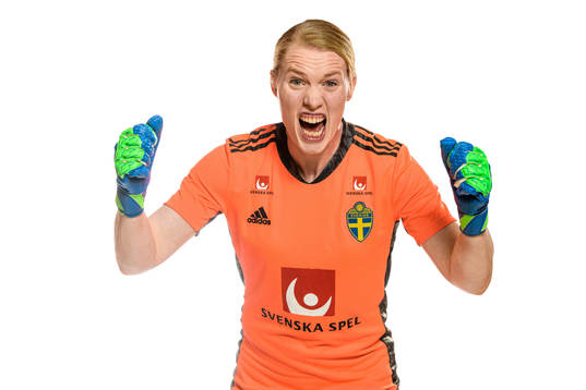 Goalkeeper Hedvig Lindahl poses for a portrait