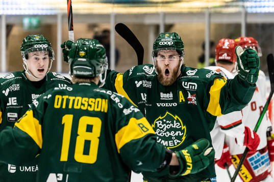 Björklövens Alexander Wiklund jublar