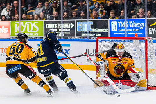 Luleås Daniel Sondell och målvakt Jesper Wallstedt