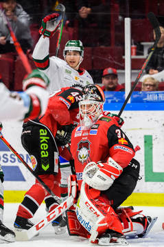 Malmö Redhawks målvakt Lars Volden deppar