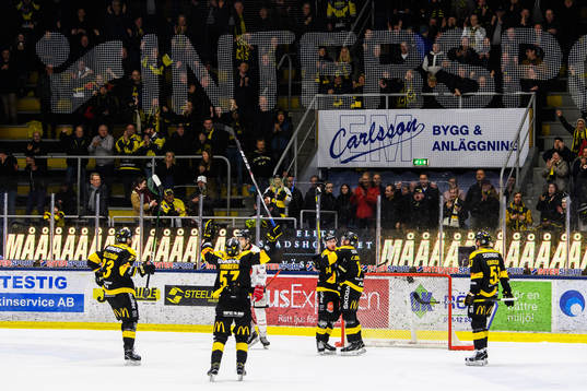 Västerås spelare jublar