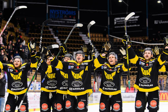 Västerås spelare jublar