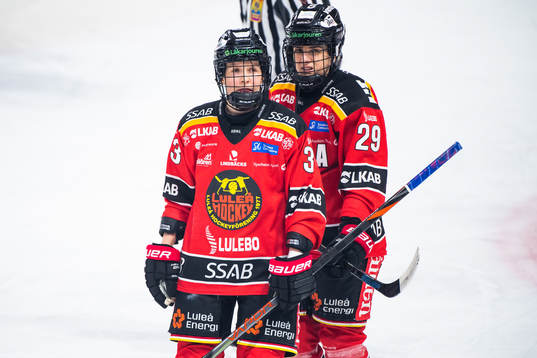 Luleås Michelle Karvinen och Emma Nordin deppar