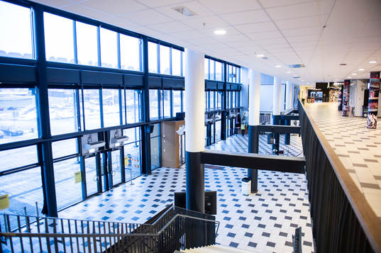 Interiör av Fjällräven Center