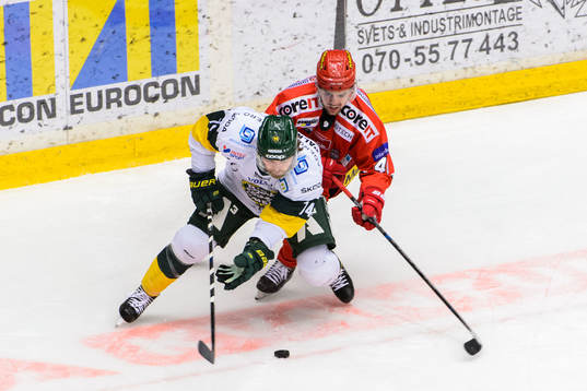 Björklövens Zach Palmquist och Modos Kalle Jellvert