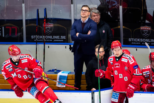 Modos Daniel Sylwander, tränare Björn Hellkvist och Johan