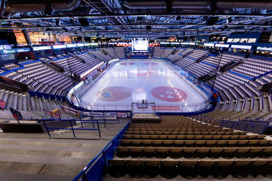 Tom arena före ishockeymatchen i SHL mellan Växjö och