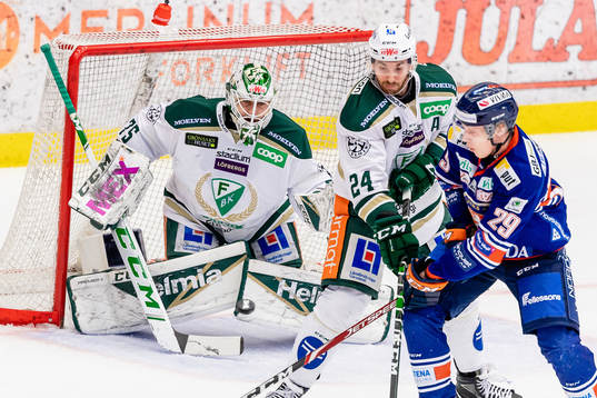 Färjestads målvakt Arvid Holm