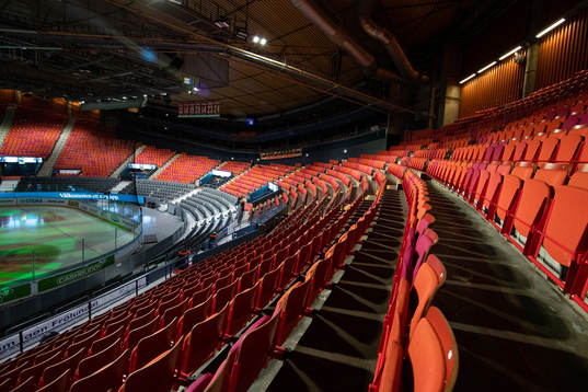 Scandinavium interiört innan ishockeymatchen i SHL mellan