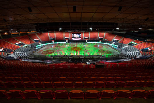 Scandinavium interiört innan ishockeymatchen i SHL mellan