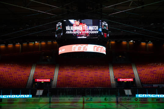 Scandinavium interiört innan ishockeymatchen i SHL mellan