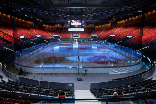 Scandinavium interiört innan ishockeymatchen i SHL mellan