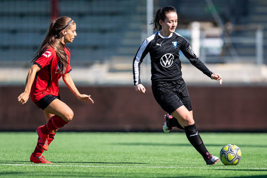 Lunds Angelica Madsen och Malmö FFs Martina Sutalo