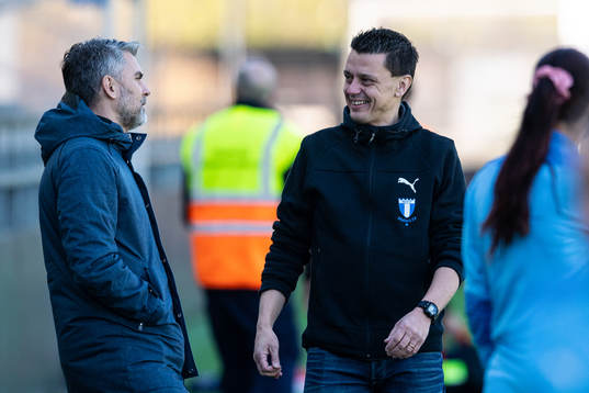 Malmö FFs VD Niclas Carlnén och tränare Fredrik Jahnfors