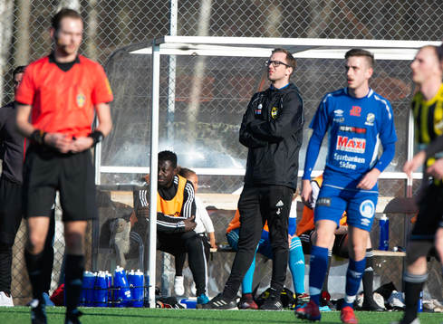 i träningsmatchen mellan Nosaby IF och IFK Hässleholm i