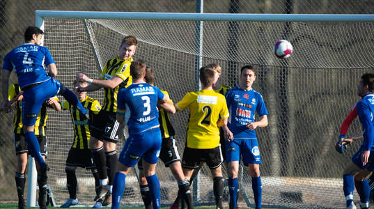 i träningsmatchen mellan Nosaby IF och IFK Hässleholm i