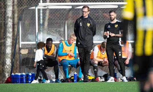 i träningsmatchen mellan Nosaby IF och IFK Hässleholm i
