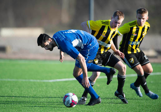 i träningsmatchen mellan Nosaby IF och IFK Hässleholm i