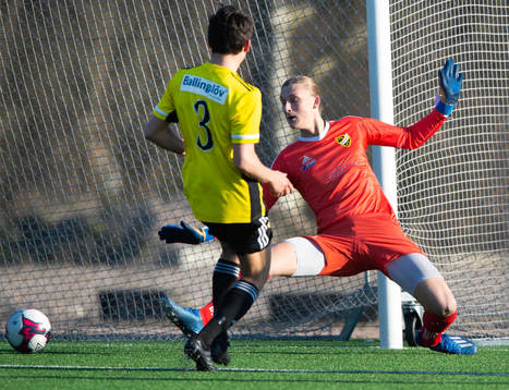 i träningsmatchen mellan Nosaby IF och IFK Hässleholm i
