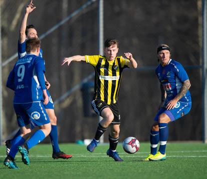 i träningsmatchen mellan Nosaby IF och IFK Hässleholm i
