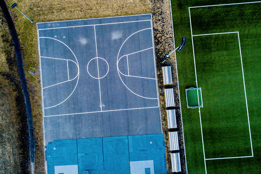 General view of empty sports facilities as the Coronavirus,