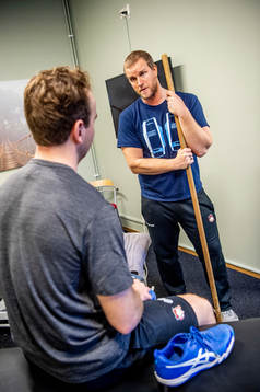 Ponthus Westerholm och fystränare Freddie Sjögren