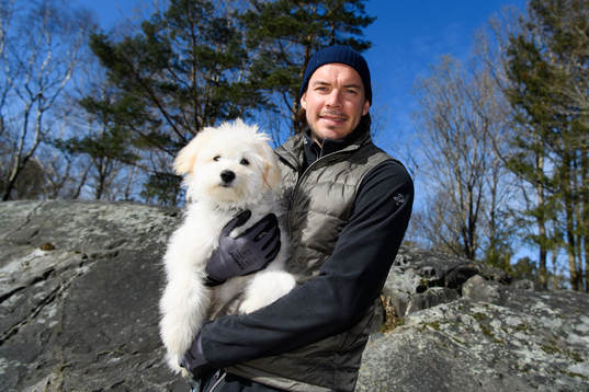 Danny Ervik och hunder Boris