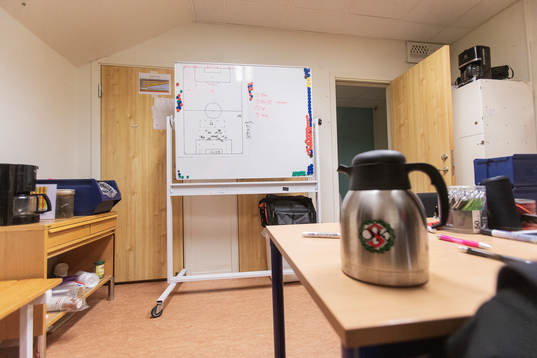Coaches dressing room at Behrn Arena as the coronavirus,