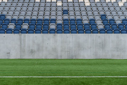 The stands and pitch at Studenternas IP as the coronavirus,