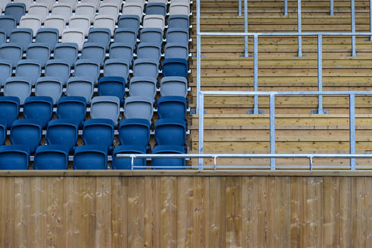 Empty stands at Studenternas IP as the coronavirus,