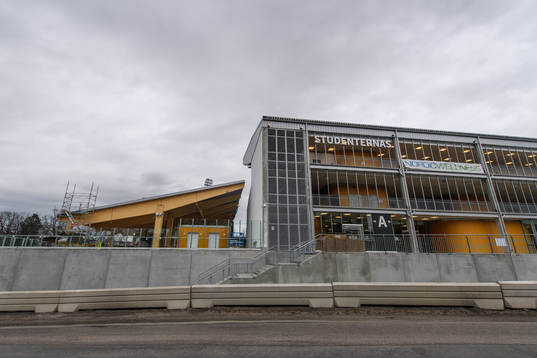 Exterior view of Studenternas IP as the coronavirus,