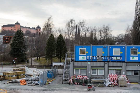 Module housing outside of Studenternas IP as the