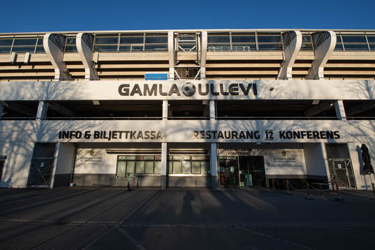 Exterior view of Gamla Ullevi as the coronavirus, COVID-19,