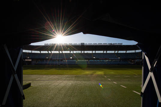 View from the player tunnel at Gamla Ullevi as the
