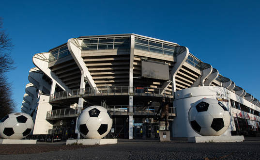 Exterior view of Gamla Ullevi as the coronavirus, COVID-19,