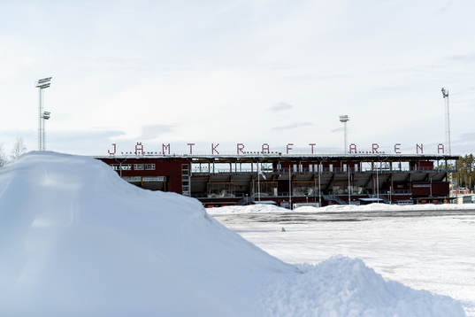 Exterior view of Jämtkraft Arena as the coronavirus,