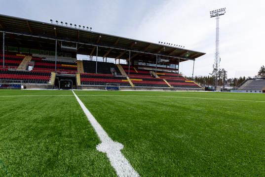 Interior view of Jämtkraft Arena as the coronavirus,