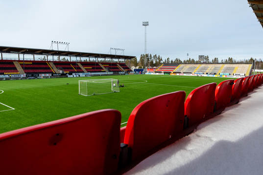 Interior view of Jämtkraft Arena as the coronavirus,