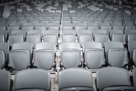 Interior view of Tele2 arena as the coronavirus, COVID-19,