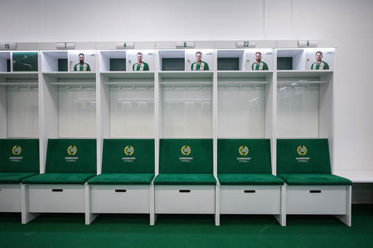 The Hammarby players dressing room at Tele2 arena as the