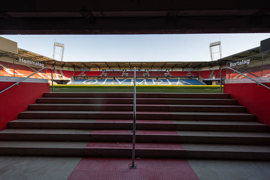 View of the player tunnel at Olympia as the coronavirus,